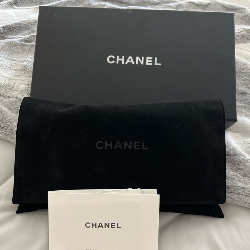 Chanel Double Zip with Chain Quilted Wallet on a chain